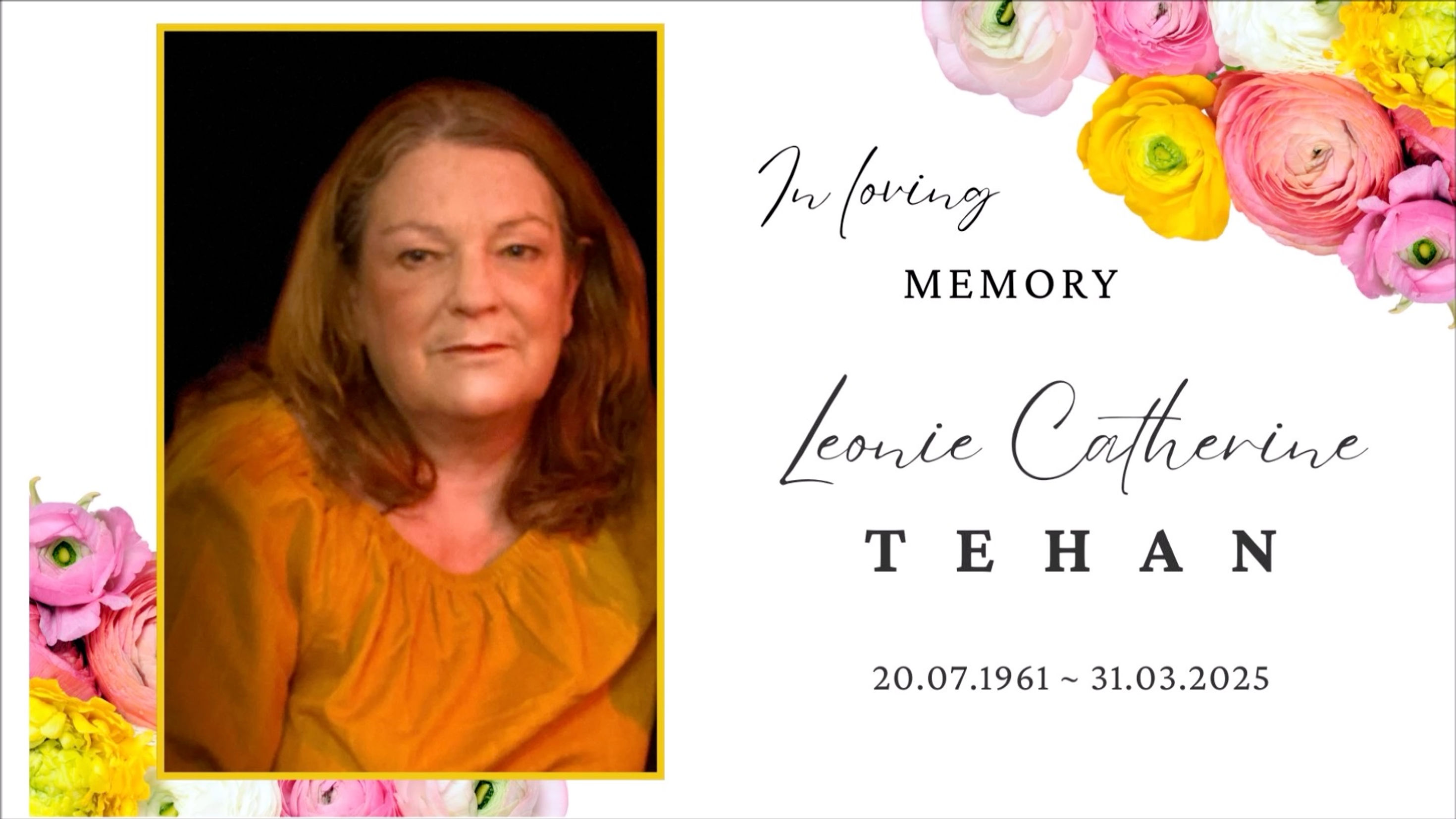 Leonie Tehan's Funeral